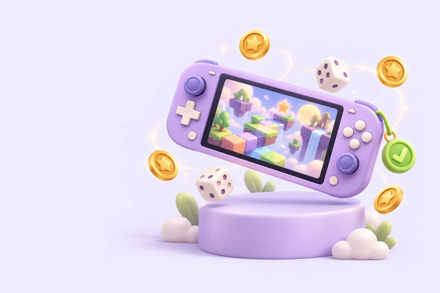 Editorial illustration of game pieces and rewards; not a payout screenshot